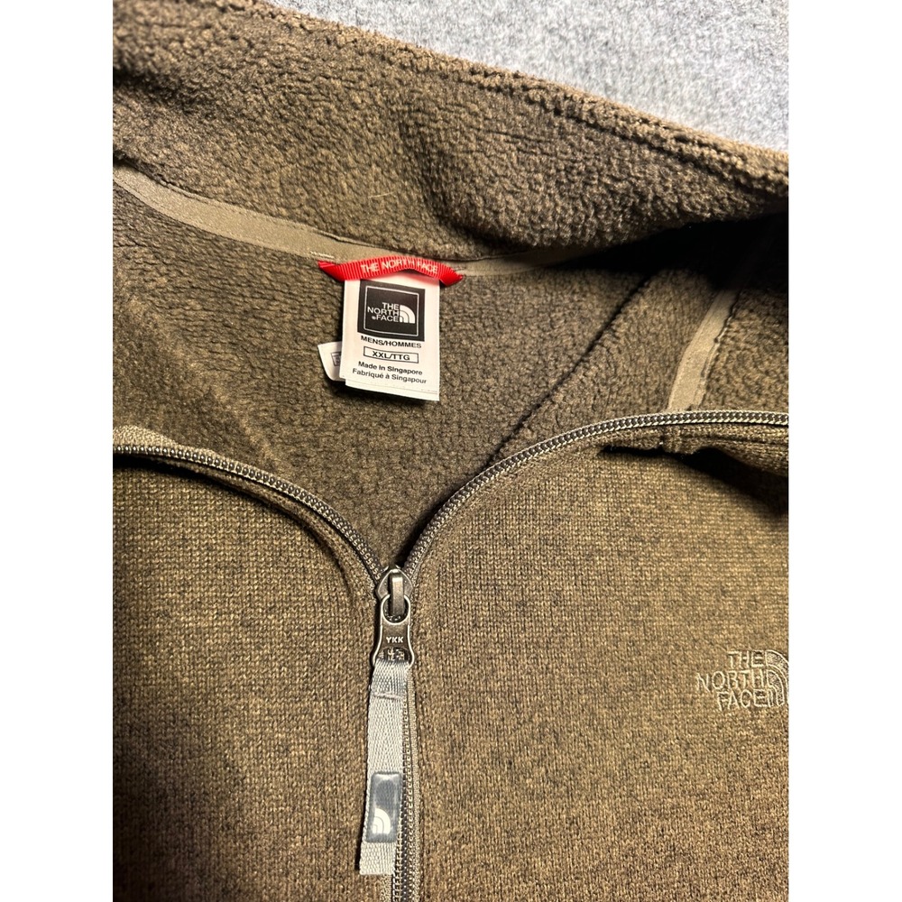The North Face Mens XXL Gordon Lyons 1/4 Zip Fleece Pullover Brown Heather